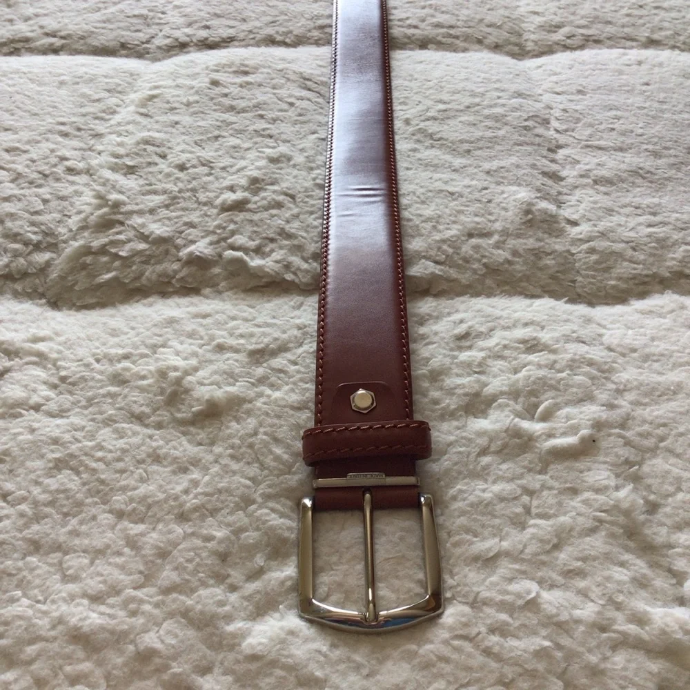 Roger Ximenez Cuervo Smooth Italian Calf Leather Belt with Nubuck Lining Italy